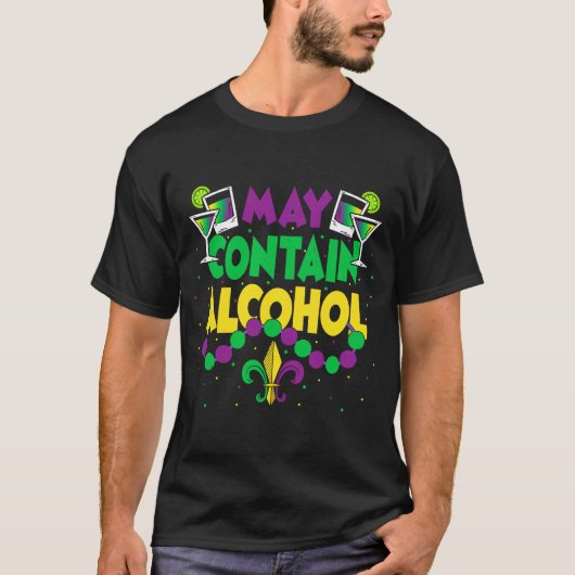 Mag alcoholoutfit Mardi Gras Party Mannen W T-shirt (Voorkant)