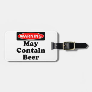 Mag bier bevatten bagagelabel