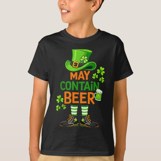 Mag bier bevatten grapje St. Patrick-dag humor T-shirt (Voorkant)