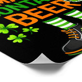 Mag bier bevatten grappige st patricksdag humor poster (Hoek)