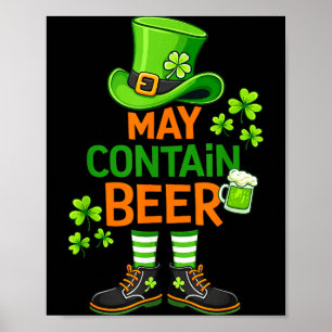 Mag bier bevatten grappige st patricksdag humor poster