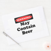 Mag bier bevatten rechthoekige sticker (Envelop)