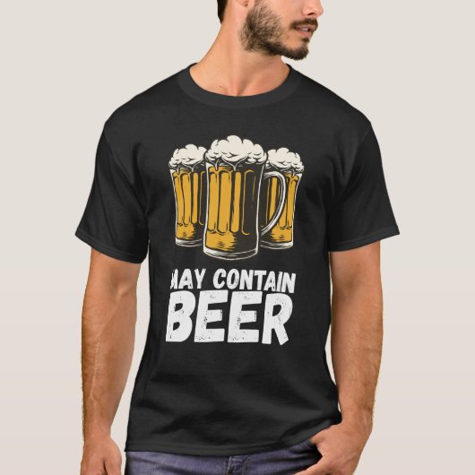 Mag bier bevatten t-shirt (Voorkant)