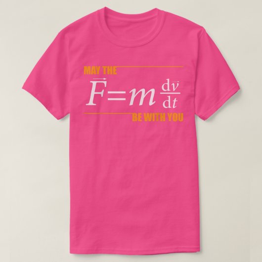 Mag de (F=mdvdt) bij u zijn Funny Physics Scienc T-shirt (Design voorkant)