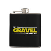 Mag de grind onder je liggen? heupfles (Voorkant)