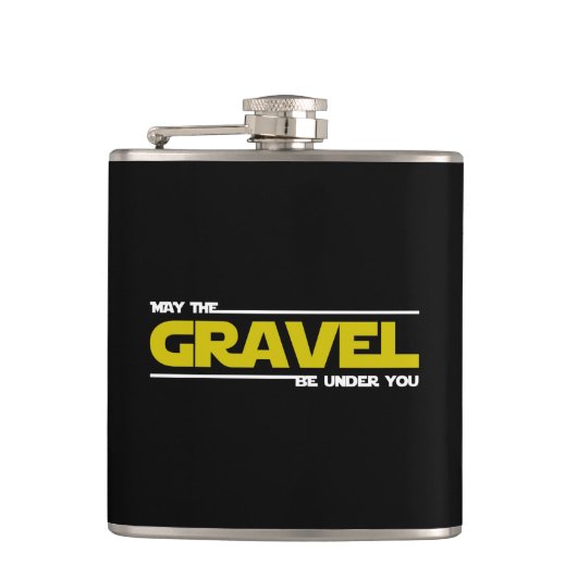 Mag de grind onder je liggen? heupfles (Voorkant)