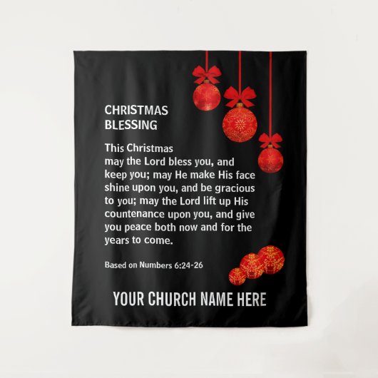 MAG DE LORD BLESS JE NUMMER 6 kerstak Wandkleed (Voorkant)