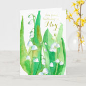 Mag de volgende dag Lily van de vallei bloemen vie Kaart (Gele Bloem)