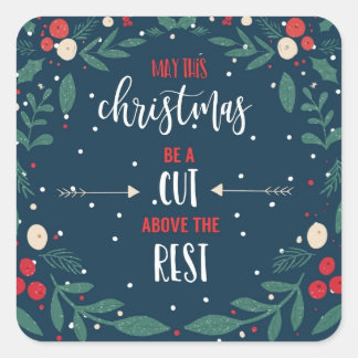 mag deze Kerstmis boven de rest worden doorgesnede Vierkante Sticker