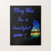 Mag dit een mooi jaar zijn, een kat van topwater legpuzzel (Verticaal)
