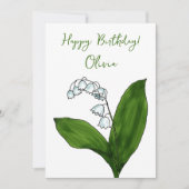 Mag een bloem Lily van de valleyminimalist Feestdagenkaart (Voorkant)