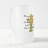 Mag het aantal zegeningen - Ierse prijsopgave Matglas Bierpul (Voorkant links)