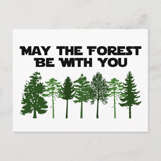 Mag het bos bij jou zijn? briefkaart (Voorkant)