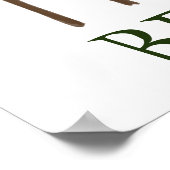 Mag het bos met je zijn de BOMEN TE BEWAREN? Poster (Hoek)