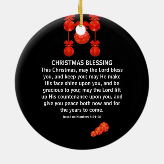 MAG HET LORD BLESS DAT JE 6 kerst telt Keramisch Ornament (Achterkant)