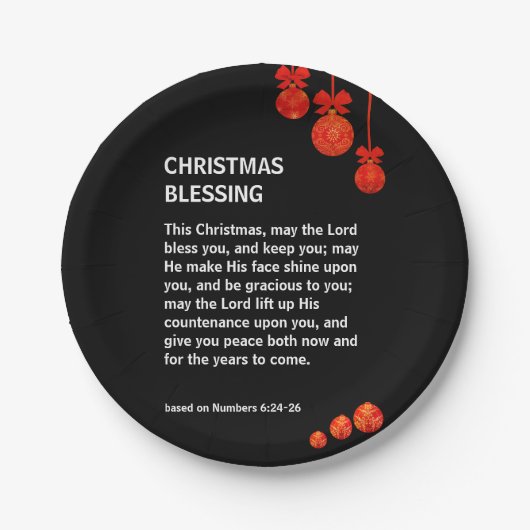 MAG HET LORD BLESS DAT JE 6 kerst telt Papieren Bordje (Voorkant)