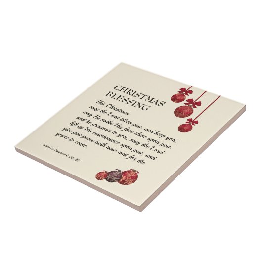 MAG HET LORD BLESS DAT JE Christelijk Kerstmis heb Tegeltje (Zijkant)