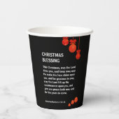 MAG HET WOORD ZWART DAT JE OP 6 kerst telt Papieren Bekers (Achterkant)