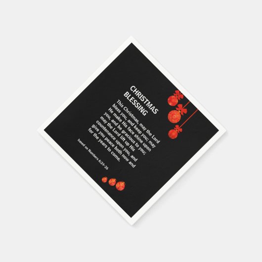 MAG HET WOORD ZWART DAT JE OP 6 kerst telt Servet (Hoek)
