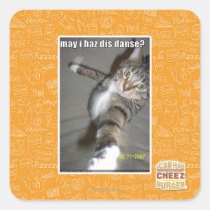 Mag ik dansen? vierkante sticker