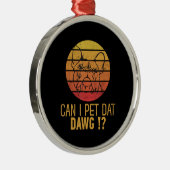 Mag ik dat Dawg Bulldog Funny Dog Lover Gifts pett Metalen Ornament (Rechts)