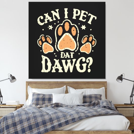 Mag ik dat Dawg petten? Canvas Afdruk (Insitu (Slaapkamer))