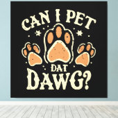 Mag ik dat Dawg petten? Canvas Afdruk (Insitu (Houten vloer))