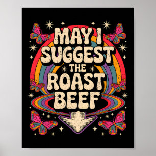 Mag ik de rosbief voorstellen Funny Saying Bbq Sar Poster
