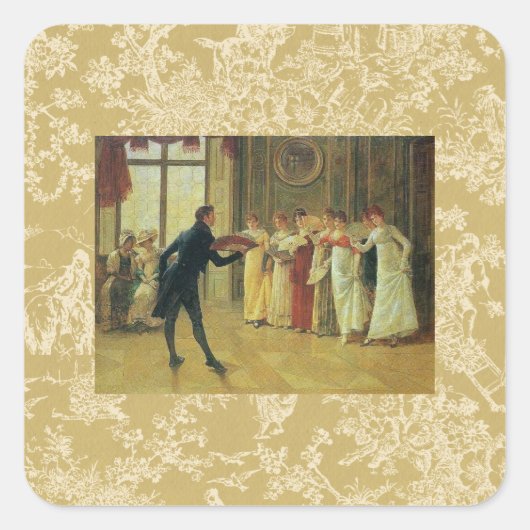 Mag ik deze dans hebben? vierkante sticker (Voorkant)