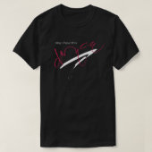 MAG IK DEZE DANS ROOD ZWART T-SHIRT (Design voorkant)