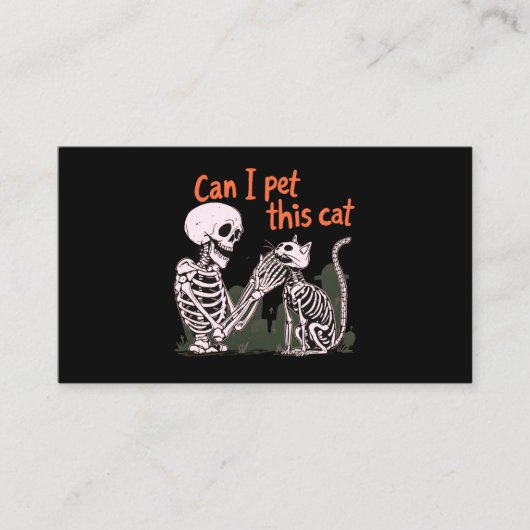 Mag ik deze kat aaien? Ontwerp voor Funny Cat Love Visitekaartje (Voorkant)