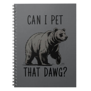 Mag ik die hond aaien? Beer Meme Grappige Hond Notitieboek