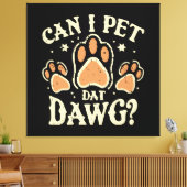 Mag ik die hond aaien canvas afdruk (Insitu (Woonkamer))
