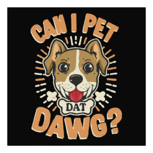 Mag ik die hond aaien foto afdruk