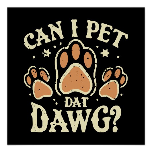 Mag ik die hond aaien perfect poster (Voorkant)