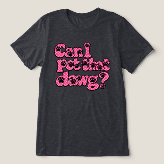 Mag ik die hond aaien? Tri-Blend shirt (Design voorkant)
