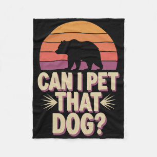 Mag ik die Hond Beer aaien Fleece Deken