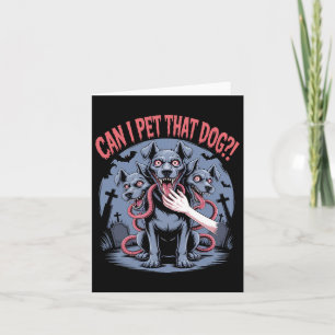 Mag ik die hond Cerberus Horror Halloween Dog L Kaart