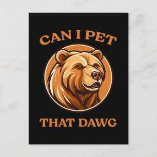 Mag ik die hond Funny Dawg Beer Meme Camping aaien Feestdagenkaart
