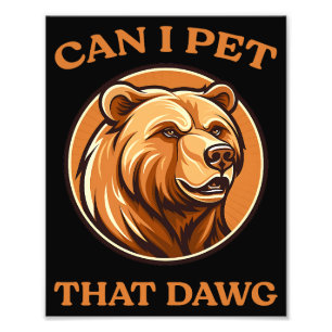 Mag ik die hond Funny Dawg Beer Meme Camping aaien Foto Afdruk