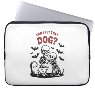 Mag ik die hond Halloween aaien? Laptop Sleeve