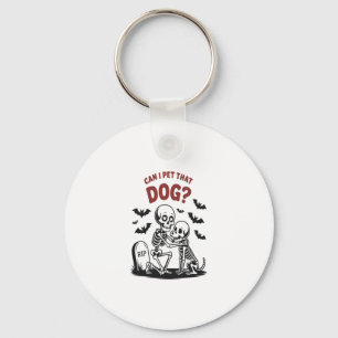 Mag ik die hond Halloween aaien? Sleutelhanger