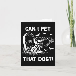 Mag ik die hond Halloween skelet aaien? Kaart