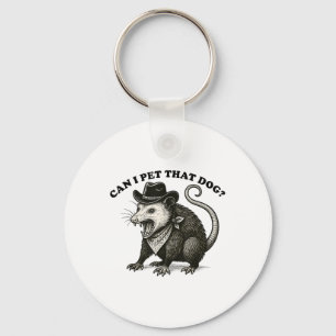 Mag ik die hond Meme Dierenvriend Funny Opossum Sleutelhanger