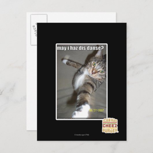 Mag ik disdance? briefkaart (Voorkant / Achterkant)