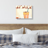 Mag ik dit met havermout? canvas afdruk (Insitu (Slaapkamer))