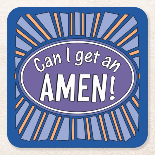 Mag ik een AMEN? Kartonnen Onderzetters (Voorkant)