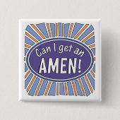 Mag ik een AMEN? Vierkante Button 5,1 Cm (Voorkant)