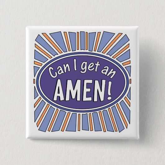 Mag ik een AMEN? Vierkante Button 5,1 Cm (Voorkant)