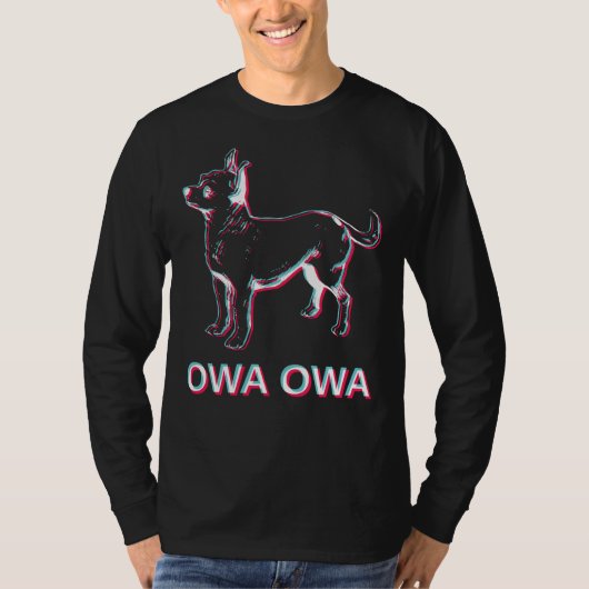 Mag ik een Owa Owa Chihuahua Social Media Cute D T-shirt (Voorkant)